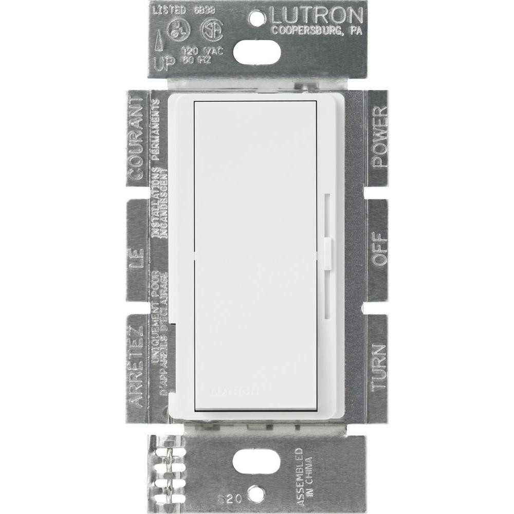 Lutron Diva DVSTV-WH Dimmer | White 0-10V LED or Fluorescent Fixtures