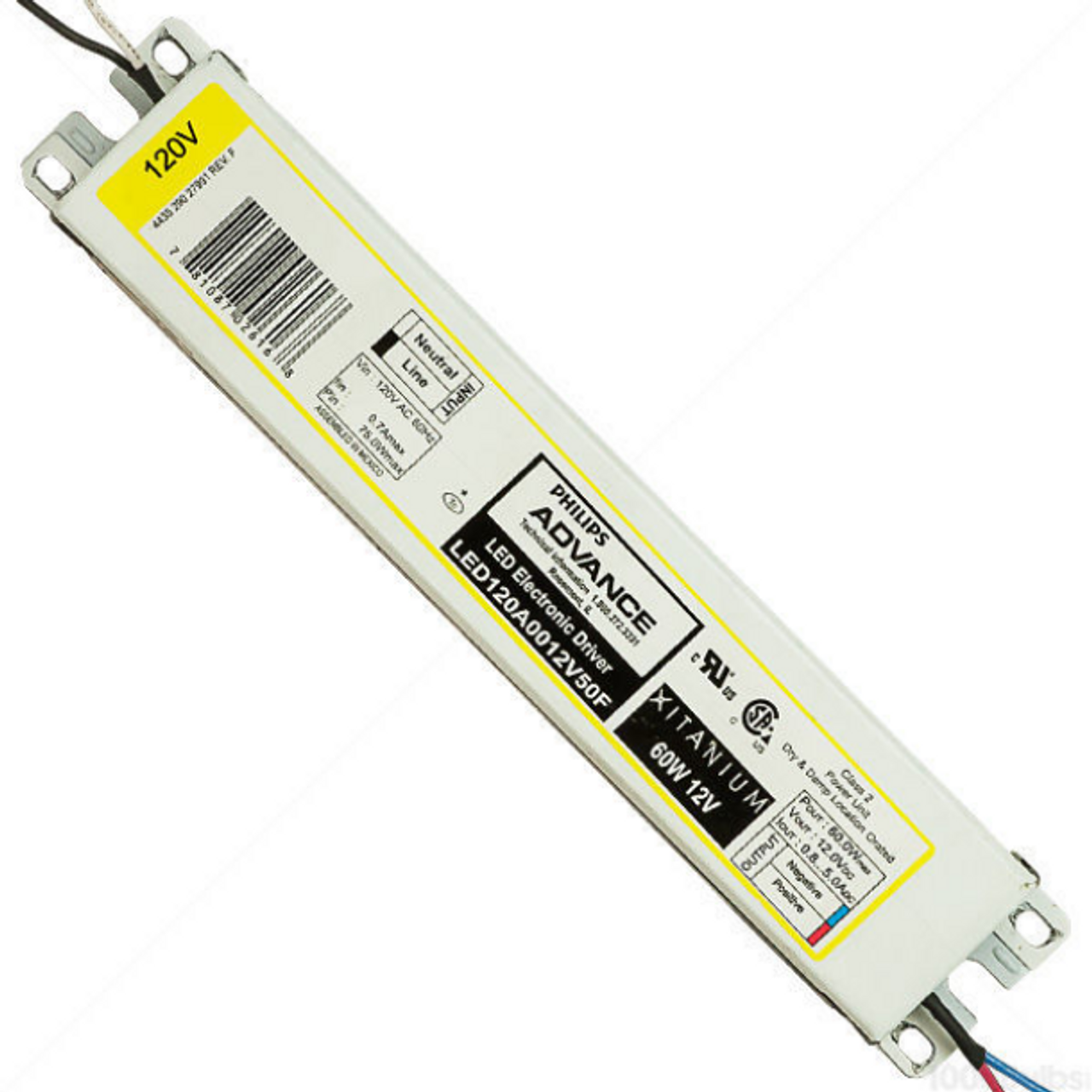 PHILIPS ADVANCE LED120A0350C33F LED Driver,120 V,1.0-12 W,2.8-32.6 V
