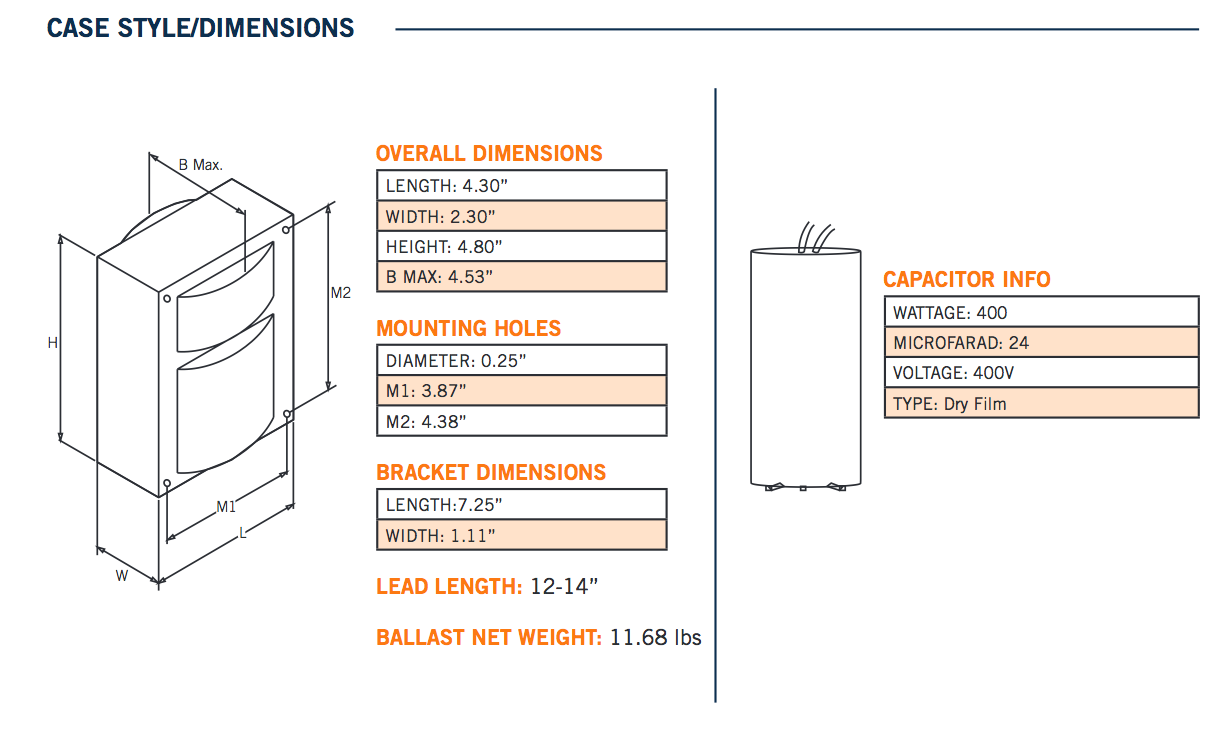 Mh 400a Q Aa Kit Keystone Metal Halide Ballast Kit