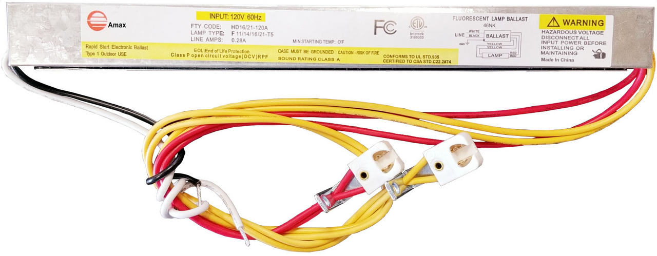 HD16/21-120A AMAX Electronic Fluorescent Ballast - Long Version