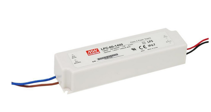 LPC-60-1400 Mean Well Constant Current LED Driver | 60W 1400mA