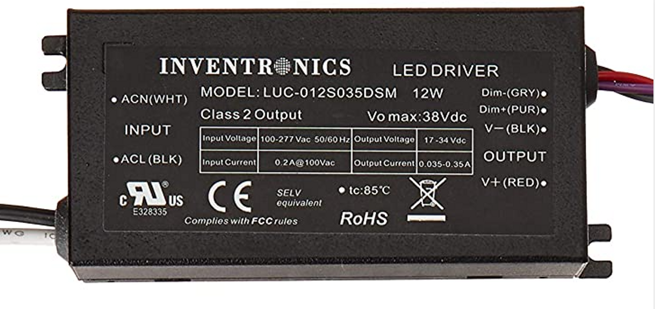 LUC-012S035DSM Inventronics LED Driver Dimmable