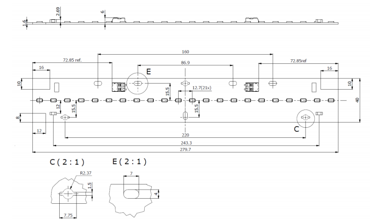 Philips Fortimo LED Line 1ft Linear Luminaire – 7.2W, 2000lm, 4000K Cool White (929000919506)