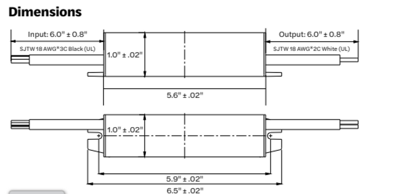 P-OH120-12-EC Principal Sloan Constant Voltage 2-Channel LED Power Supply -  120W (60Wx2) 12V