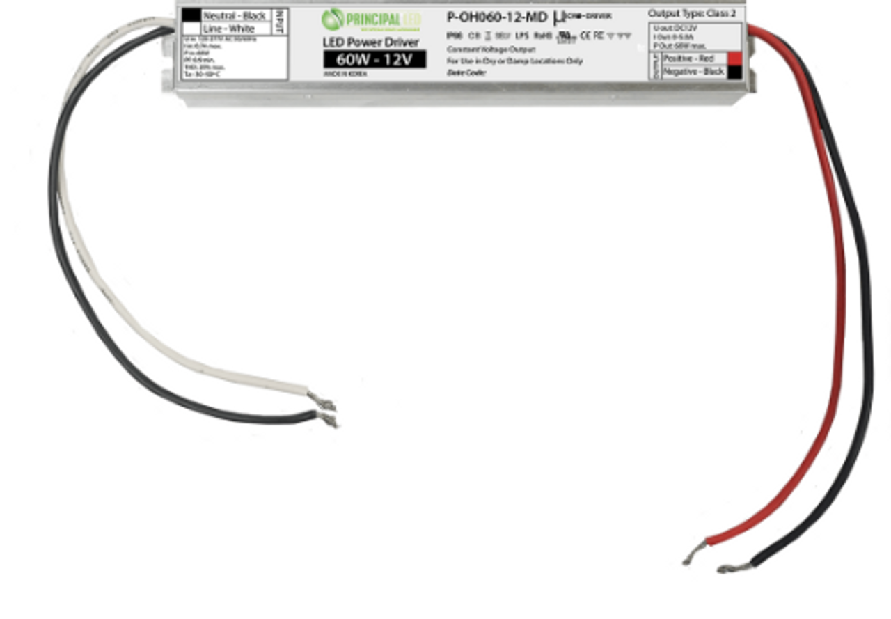 P-OH060-12-MD Principal Sloan Constant Voltage LED Micro-Driver - 60W 12V