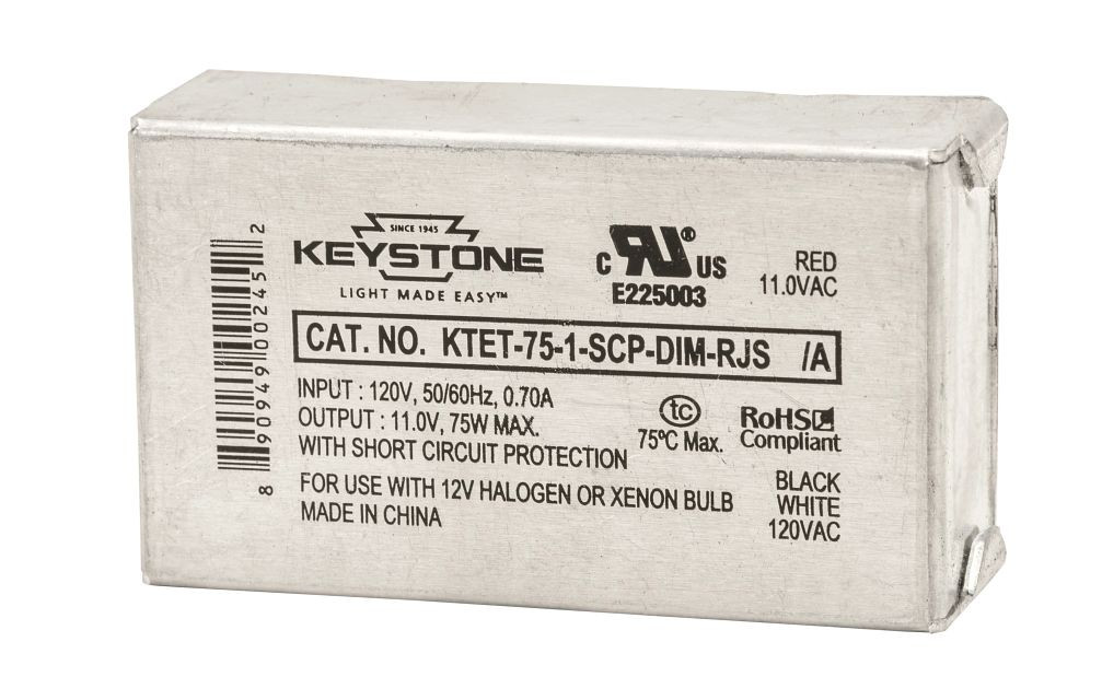 KTET-75-1-SCP-DIM-RJS /A-CP Keystone Halogen-Electronic Transformer