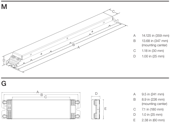 EHDT521MU110 Lutron Dimming Ballast | F21T5