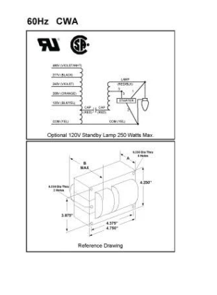 S400ML5AC4M500K Universal 400W HPS Ballast Kit