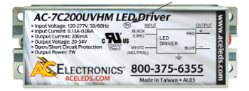 AC Electronics AC-7C200UVHM LED Driver - 7W 200mA