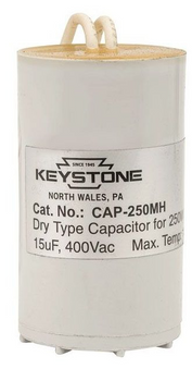 CAP-250MH Keystone Metal Halide Capacitor - 250W Quad 15uF 400V