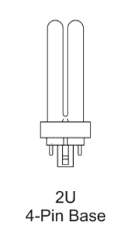 40 Watt Long Twin-Tube Compact Fluorescent Light Bulb 4100K 10-Pack Philips 300442 PL-L 40W/41/RS/IS 