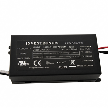 LUC-012S070DSM Inventronics Constant Current LED Driver - 12W 700mA Dimming
