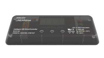 720/D eldoLED LINEARdrive (LIN720D3) Programmable Constant Voltage LED Driver - 720W DMX/RDM/DALI DC-powered