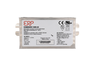 ESM060W-1400-42 ERP Power Constant Current LED Driver - 60W 1400mA Bottom Exit Studs
