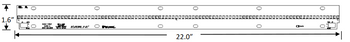 M10CC840D96N2S Everline 2 ft Linear LED Module - Dimensions