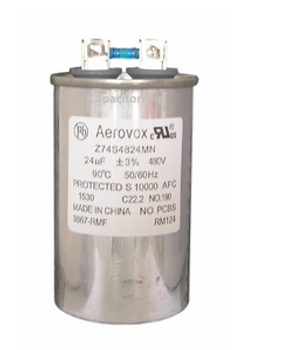 Z74S4824M01A Aerovox Metal Capacitor - 480V 1000W 24UF Z74S4824M01A Aerovox Metal Capacitor - 480V 1000W 24UF