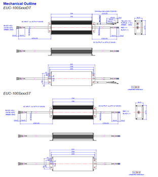 EUC-100SxxxDT (ST) Inventronics LED Driver - DT dimmable | ST non-dimmable