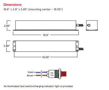B30 Bodine Emergency Lighting Ballast- Dimensions