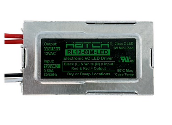 RL12-60M-LED Hatch LED Driver - 60W 12VAC Side-Lead