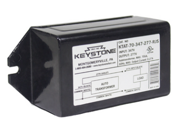 KTAT-70-480-277-RJS Keystone Step-Down AutoTransformer Bottom Studs - 70VA 480V/347V to 277V