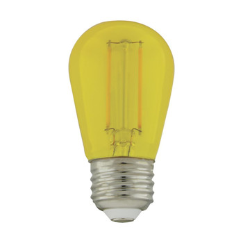 SATCO 1W/LED/S14/YELLOW/120V/ND/4PK (S8025) LED Filament Bulb