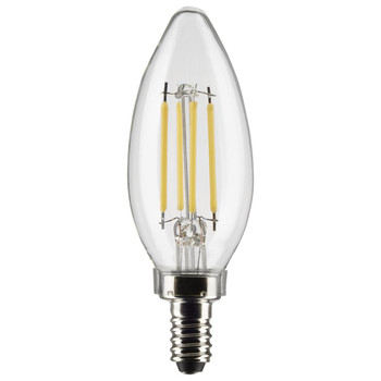 SATCO 4B11/LED/935/CL/120V/E12 (S21266) LED Filament Bulb