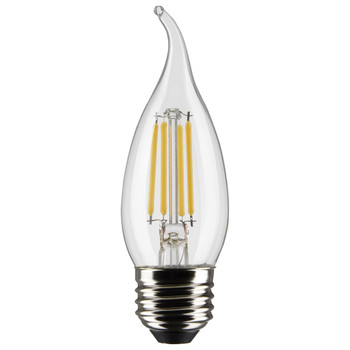 SATCO 5.5CA10/LED/940/CL/120V/E26 (S21319) LED Filament Bulb