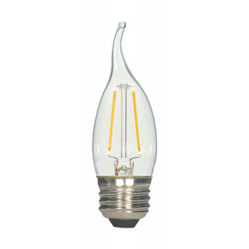 SATCO 2.5W EFC/LED/27K/CL/120V/2CD (S21724) LED Filament Bulb