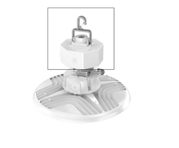 PSB Lithonia REBL LED Round High Bay - Pendant Splice Box connect on top of RELB Fixture - White