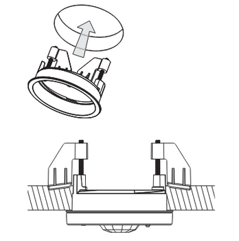 L-CRMK-WH Lutron Radio Powr Savr Ceiling Recess-Mounting Bracket