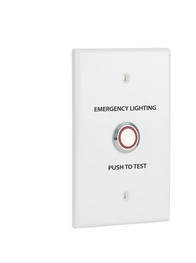 LVS-ERTB-PL-WH NX Lighting Controls (Hubbell) Low Voltage Emergency Lighting Test Switch - Pilot Light (PL)