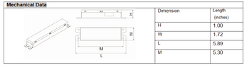 EM-25W Nextech - Dimensions