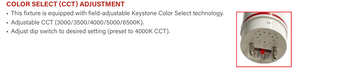 KT-LED12 .5T5HE-48GC-8CSJ-DX2 Keystone - Field Select Color Temp