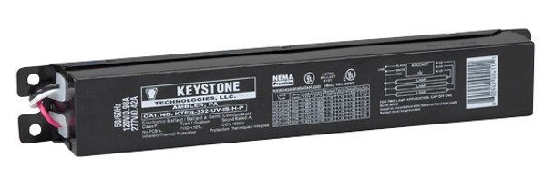 KTEB-332-UV-IS-H-P Keystone T8 Electronic Fluorescent Ballast - High Ballast Factor