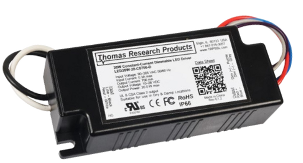 LED20W-36-C0550 Thomas Research Products LED Driver - 20W 550mA