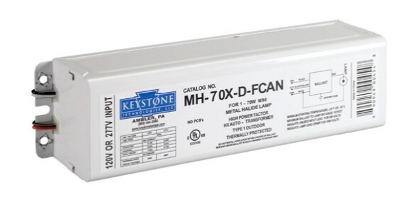 MH-70X-D-FCAN Keystone 70W F-can Metal Halide Ballast