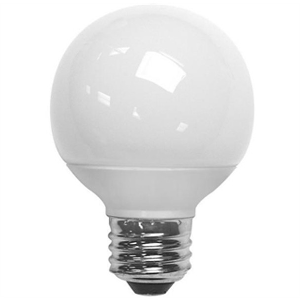 TCP 9 Watt G25 CFL Globe Lamp