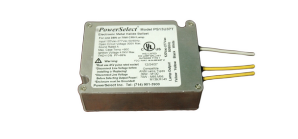 PowerSelect PS13U37T 35W/39W/50W/70W Electronic Metal Halide Ballast