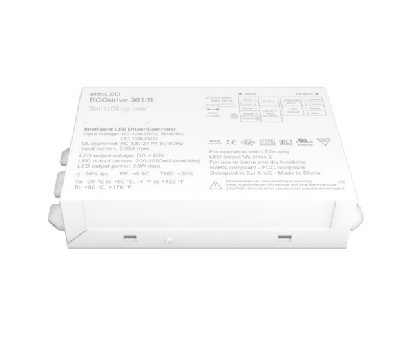 361/B ECOdrive (EC0361B3) eldoLED Programmable Constant Current LED Driver - 30W 0-10V Dimming