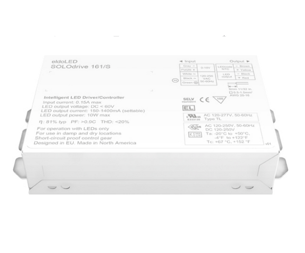 161/S SOLOdrive (SL0161S3) eldoLED Programmable Constant Current LED Driver - 10W 0-10V Dimming