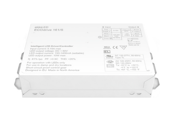 161/S ECOdrive (EC0161S3) eldoLED Programmable Constant Current LED Driver - 10W 0-10V Side-Feed