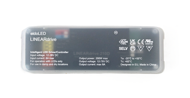 210/D eldoLED LINEARdrive (LIN210D1) Programmable Constant Voltage LED Driver - 200W DALI DC-powered