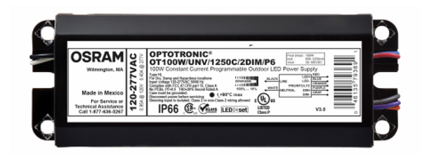 OT100W/UNV/1250C/2DIM/P6 OPTOTRONIC (79369/*2743YL) Programmable Outdoor LED Driver - 100W 700mA