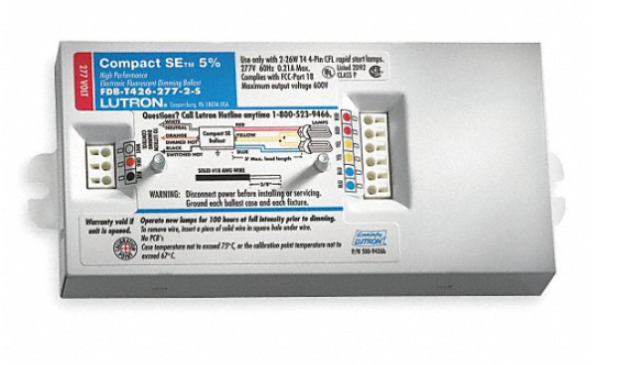 FDB-T426-277-2-S Lutron Hi-lume Compact SE Dimming Ballast - 2-Lamp 120V Mounting Studs