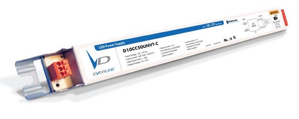 D15CC55UNVT-C Universal EVERLINE Programmable LED Driver - 55W 1500mA Linear Case