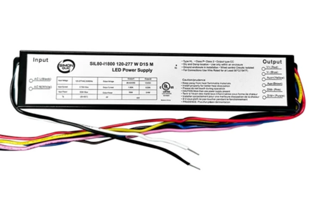 SIL80-I1800 120-277 W D1S M Simon Quic Consant Current LED Driver - 76W 1800mA Dimming Aux