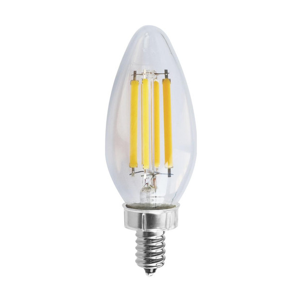 8W/CTC/LED/930/120V/E12 SATCO (S11385) LED Filament Bulb - 8W 760lm C11 Candelabra 3000K