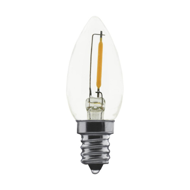 SATCO 0.7W/C7/CL/LED/120V/2CD (S11308) LED Filament Bulb