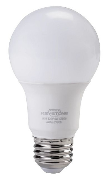 KT-LED6A19-O-927 Keystone LED Standard Bulb with 2700K