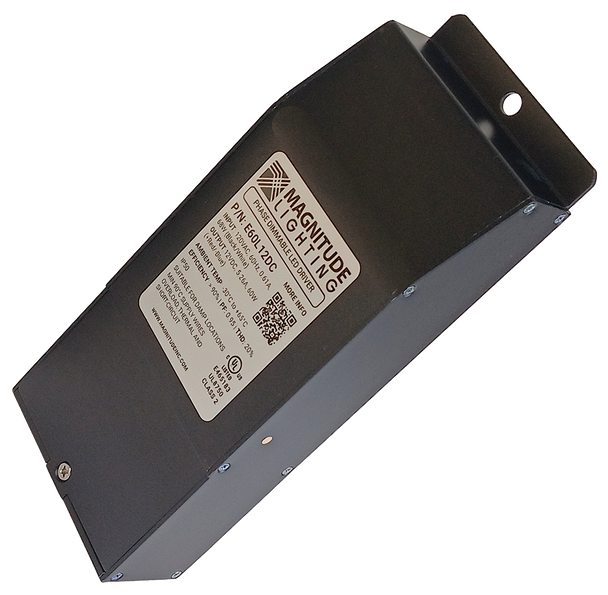 E60L12DC Magnitude (E60L12DC-KO) E-Series Constant Voltage LED Driver - 60W 12V Dimmable Junction-Box Knock-out